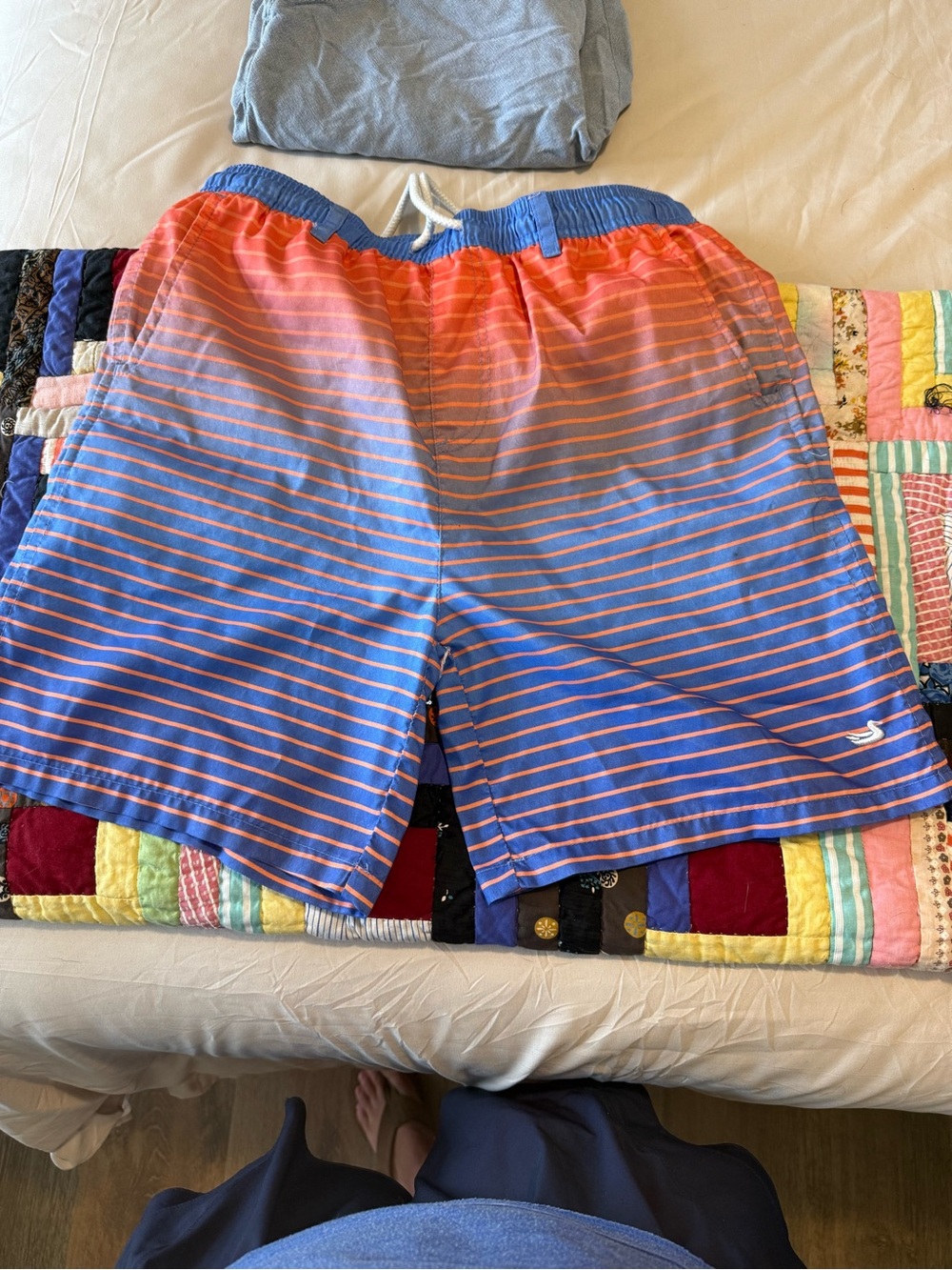 Southern Marsh Blue and Orange Gradient Athletic Shorts
